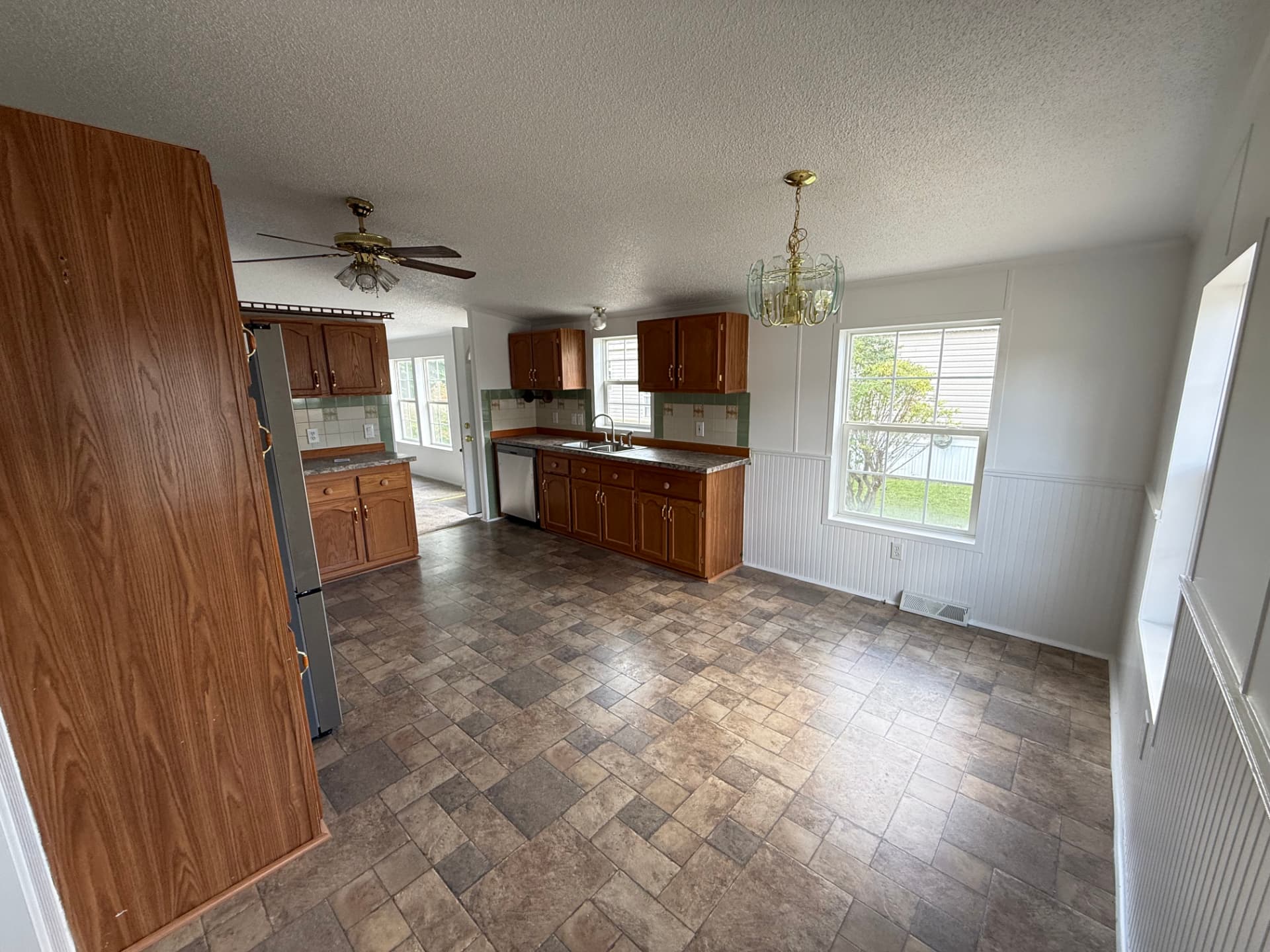 Open kitchen and dining area at 40 Michael